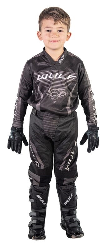Wulfsport Linear  Junior Crossbuks og bluse  - Grå