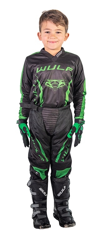 Wulfsport Linear  Junior Crossbuks og bluse  - Grøn