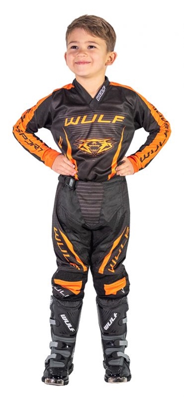 Wulfsport Linear Junior Crossbuks og bluse  - Orange