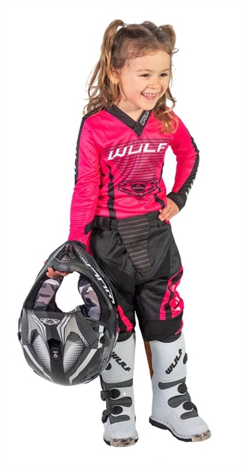Wulfsport Linear  Junior Crossbuks og bluse  - Pink