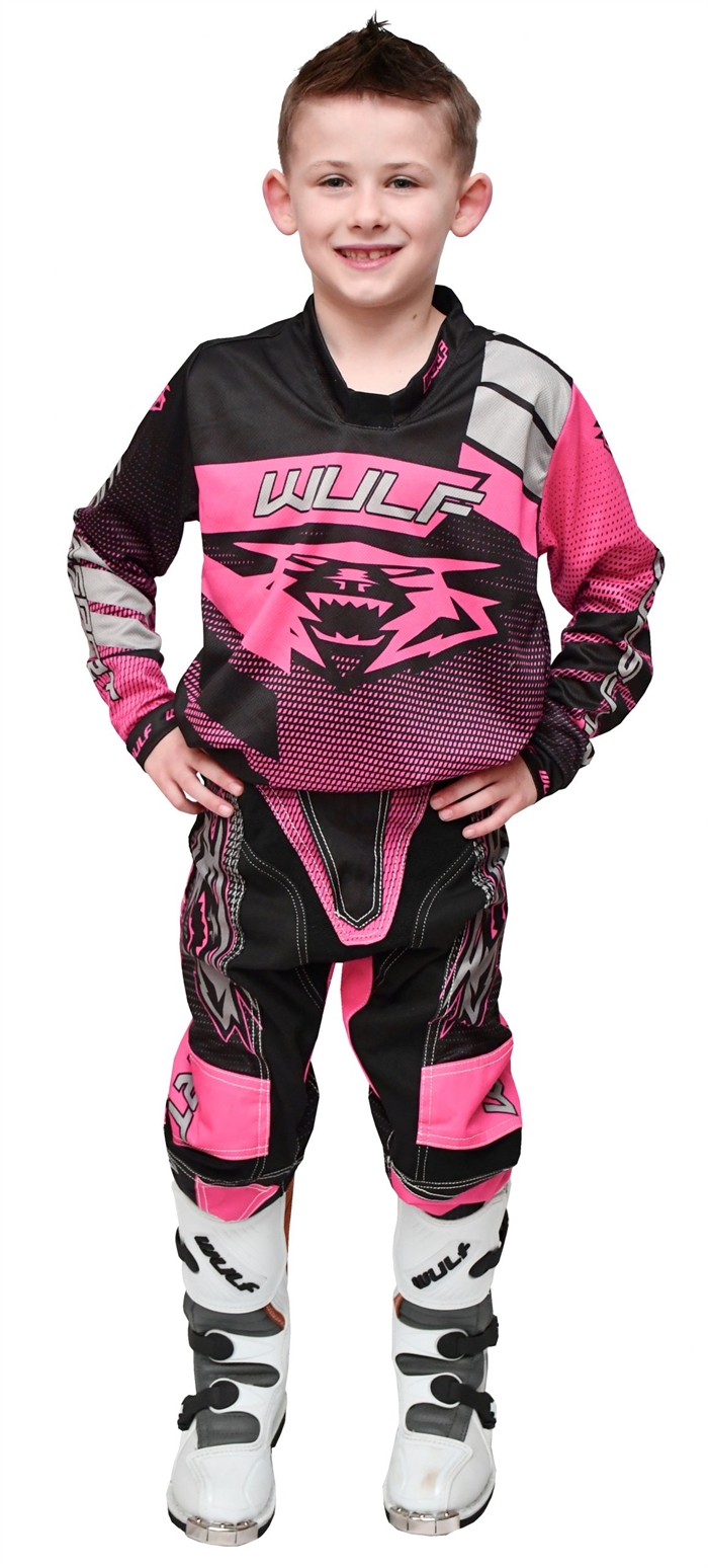 Wulfsport Matrix Junior Crossbuks og bluse  - Pink
