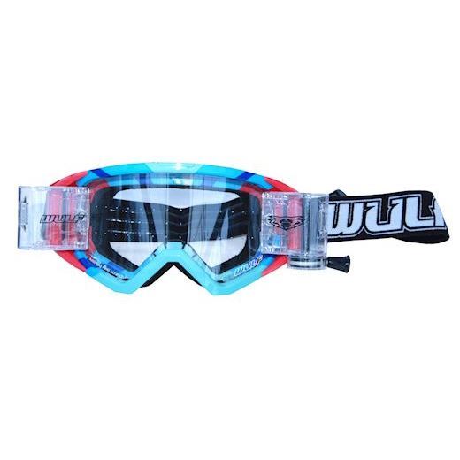 Wulfsport Roll Off Brille 36mm-  Blå / Rød