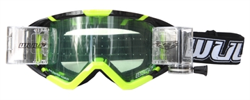 Wulfsport Roll Off Brille 36mm- Fluo Gul / Sort 