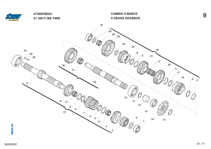 Gearkasse 6 gears