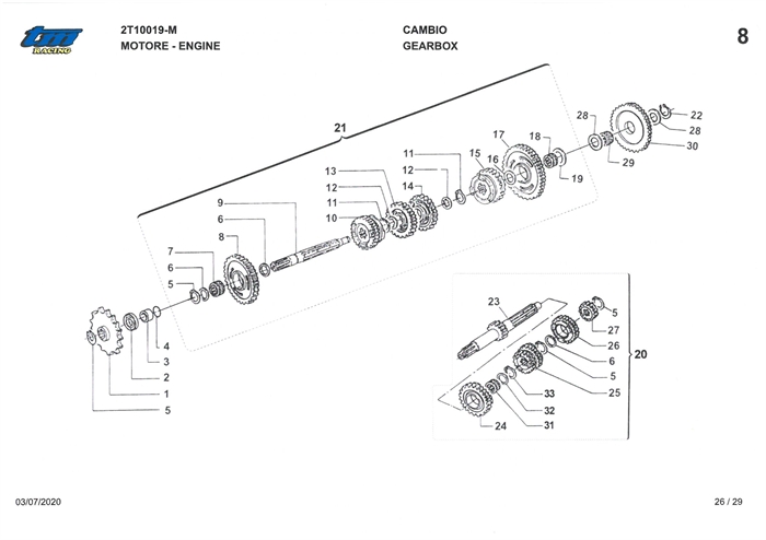 Gearkasse 100cc