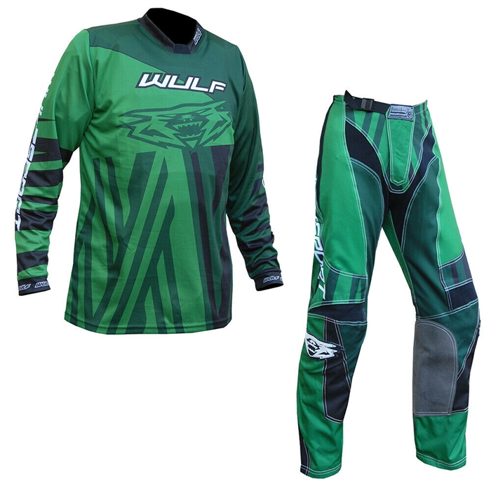 Wulfsport Venturo Cross buks str. 34 og jersey str. L - Grøn 