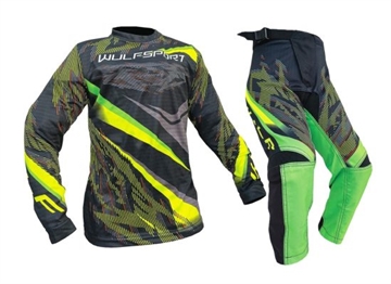 Wulfsport Warhammer Junior Crossbuks og bluse  - Grøn
