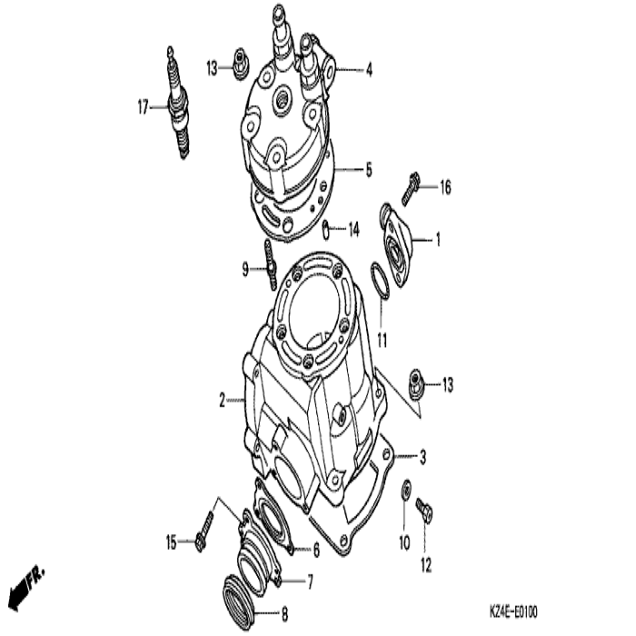 Gasket ex. Joint, Honda, 18291-KZ4-700