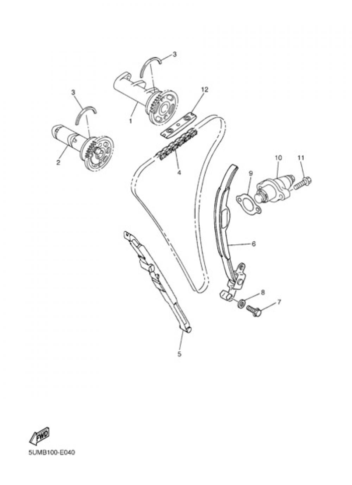 945915311400, CHAIN, Yamaha Knastkæde YZF 250 og WRF250 årgang 2001 - 2014