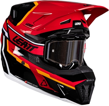 Crosshjelm Leatt Moto 7.5 V26  Med Crossbriller Rød