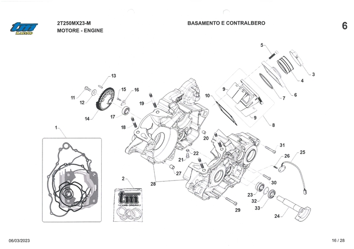 Motorblok - pakninger og membran 