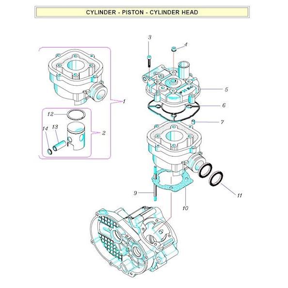 S6-C - Cylinder + topstyk + stempel