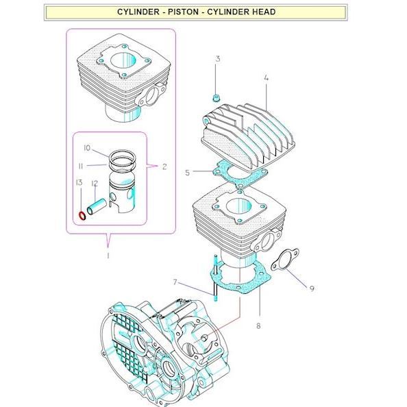 S6-E - Cylinder + top + stempel