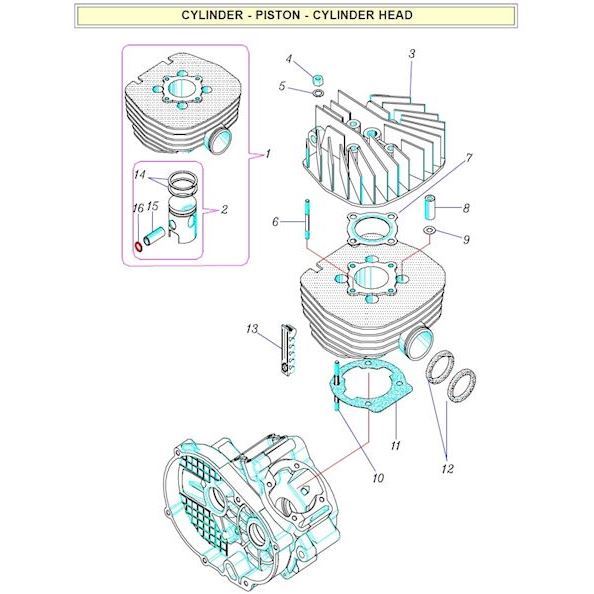 S6-T - Cylinder + top + stempel