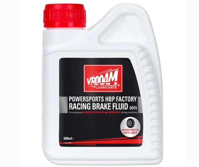 Vrooam Powersports HBP Factory Racing Brake Fluid -  Dot 4 - 500 ml. 