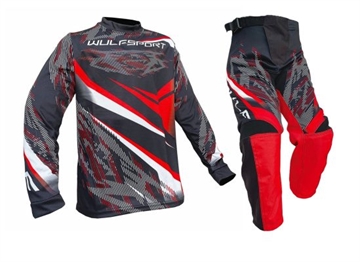 Wulfsport Warhammer Junior Crossbuks og bluse  - Rød